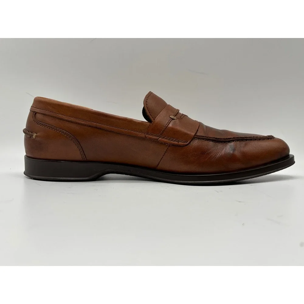 Cole Haan Grand.OS Men's 10 M Brown Leather Penny Loafers Dress Casual Shoes